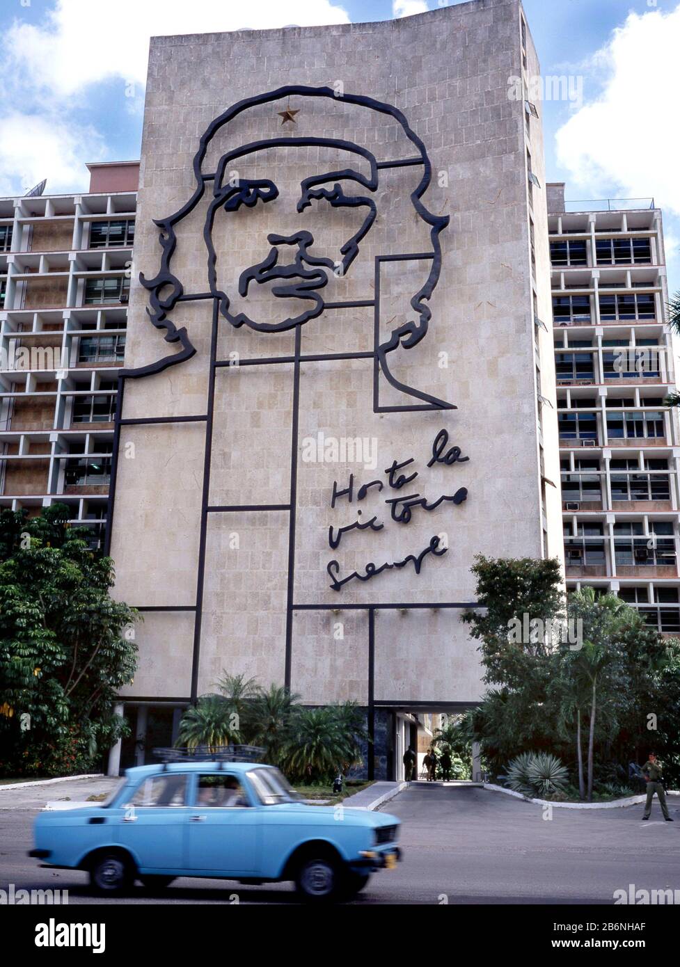 Bâtiment du Ministère de l'intérieur avec la fresque de Che Guevara sur la place de la Révolution ''Plaza de la Revolucion''. La Havane. Cuba Banque D'Images