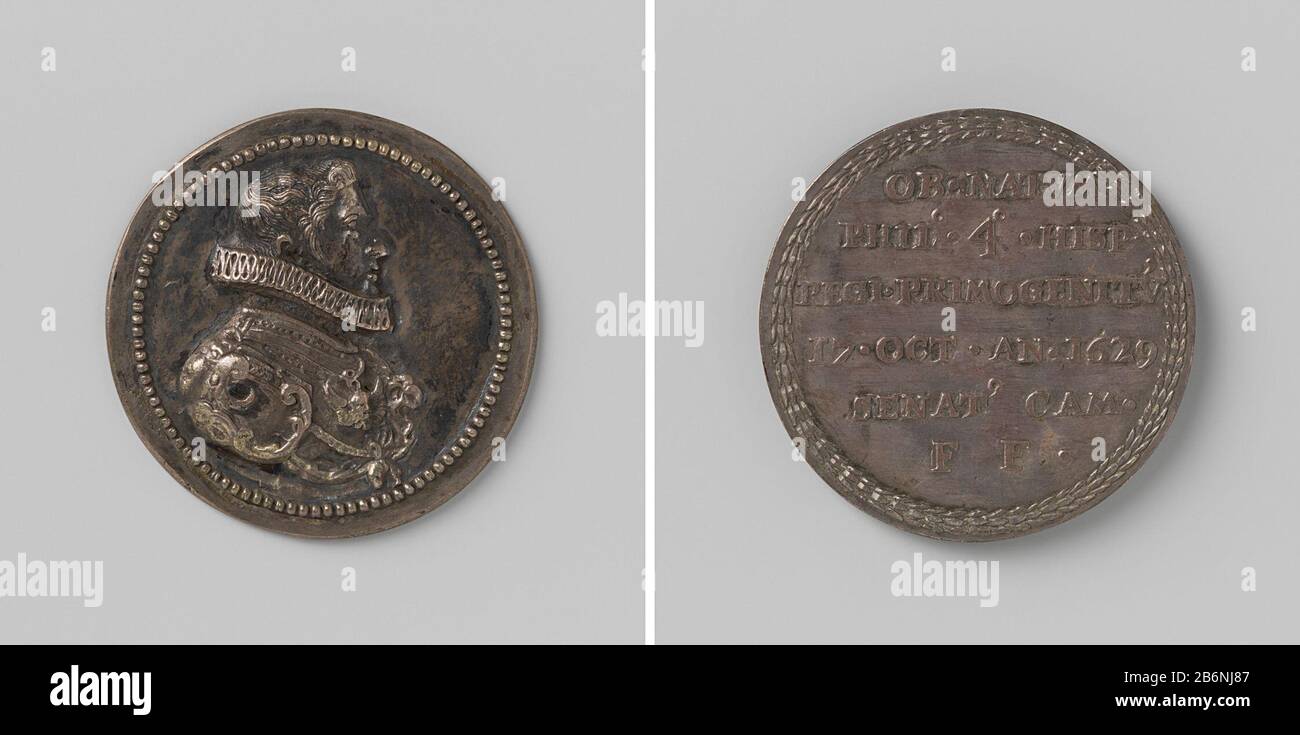 Geboorte van Balthasar Karel, Eerste zoon van Philips IV, penning geslagen op Last van de raad van Kamerijk Zilveren penning. Voorzijde: Homme borststuk. Keerzijde: Opschrift Fabricant : anoniemPlaats fabrication: Cambrai Dating: 1629 matériau: Zilver Techniek: Gieten Dimensions: D 4,4 cm. × g 24,87 gr Date: 1629-10-17 - 1629-10-17Wie: Fifips IV (koning van Spanje)Balthazar Karel (prins van Spanje) Banque D'Images