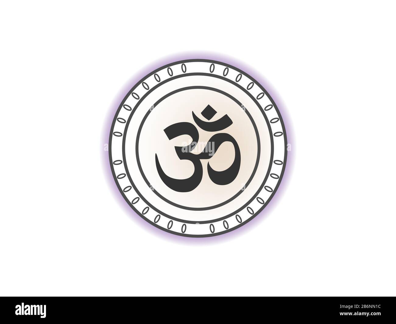 Symbole AUM om. Illustration vectorielle, conception plate. Illustration de Vecteur