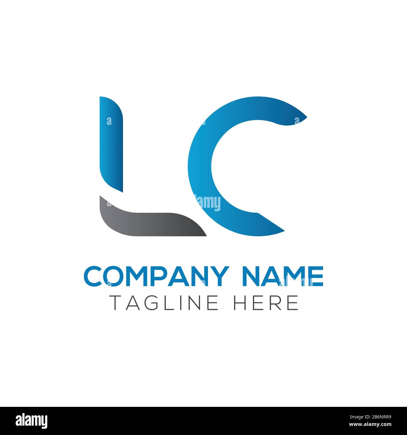 Modèle vectoriel initial de conception de logo commercial lettre LC. Logo LC lettre abstraite Illustration de Vecteur