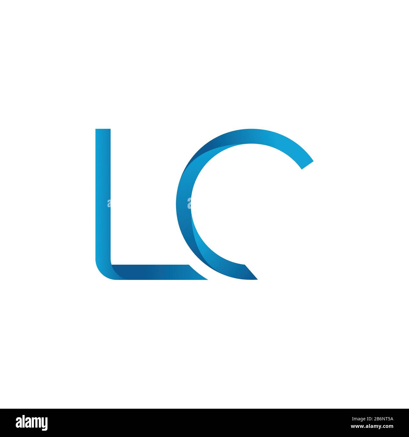 Modèle vectoriel initial de conception de logo commercial lettre LC. Logo LC lettre abstraite Illustration de Vecteur