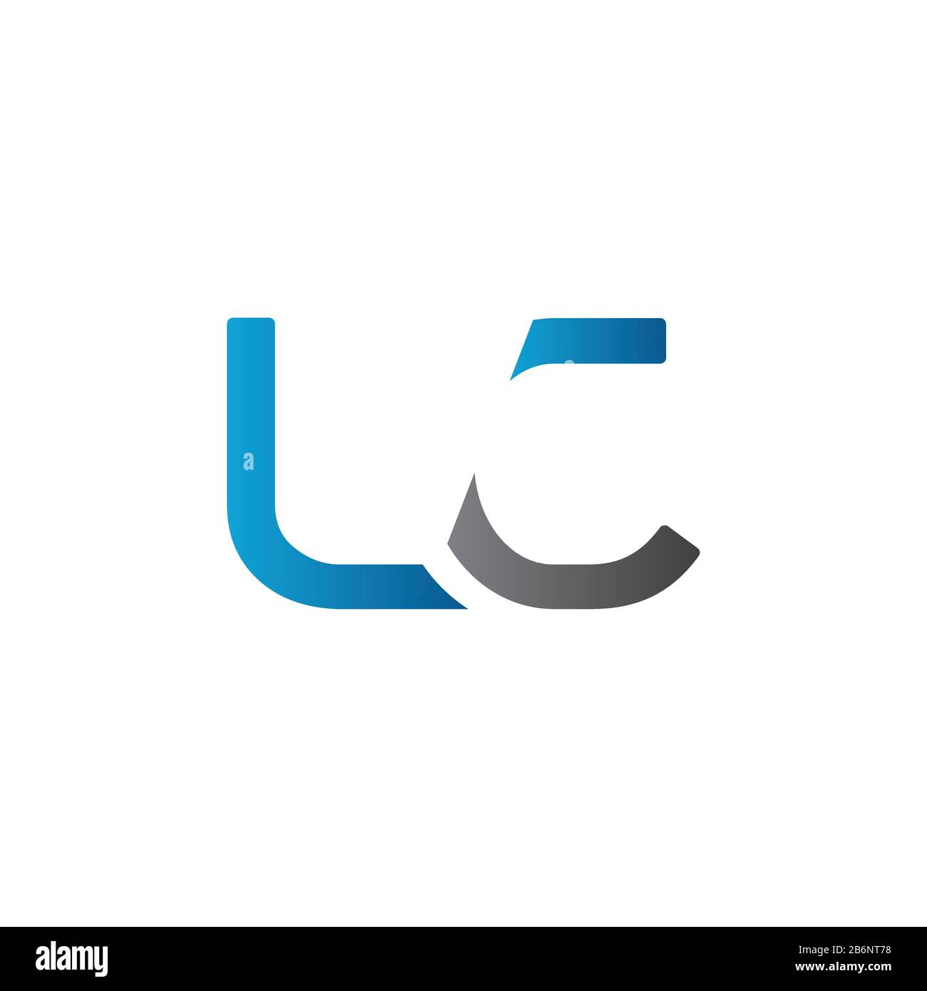 Modèle vectoriel initial de conception de logo commercial lettre LC. Logo LC lettre abstraite Illustration de Vecteur