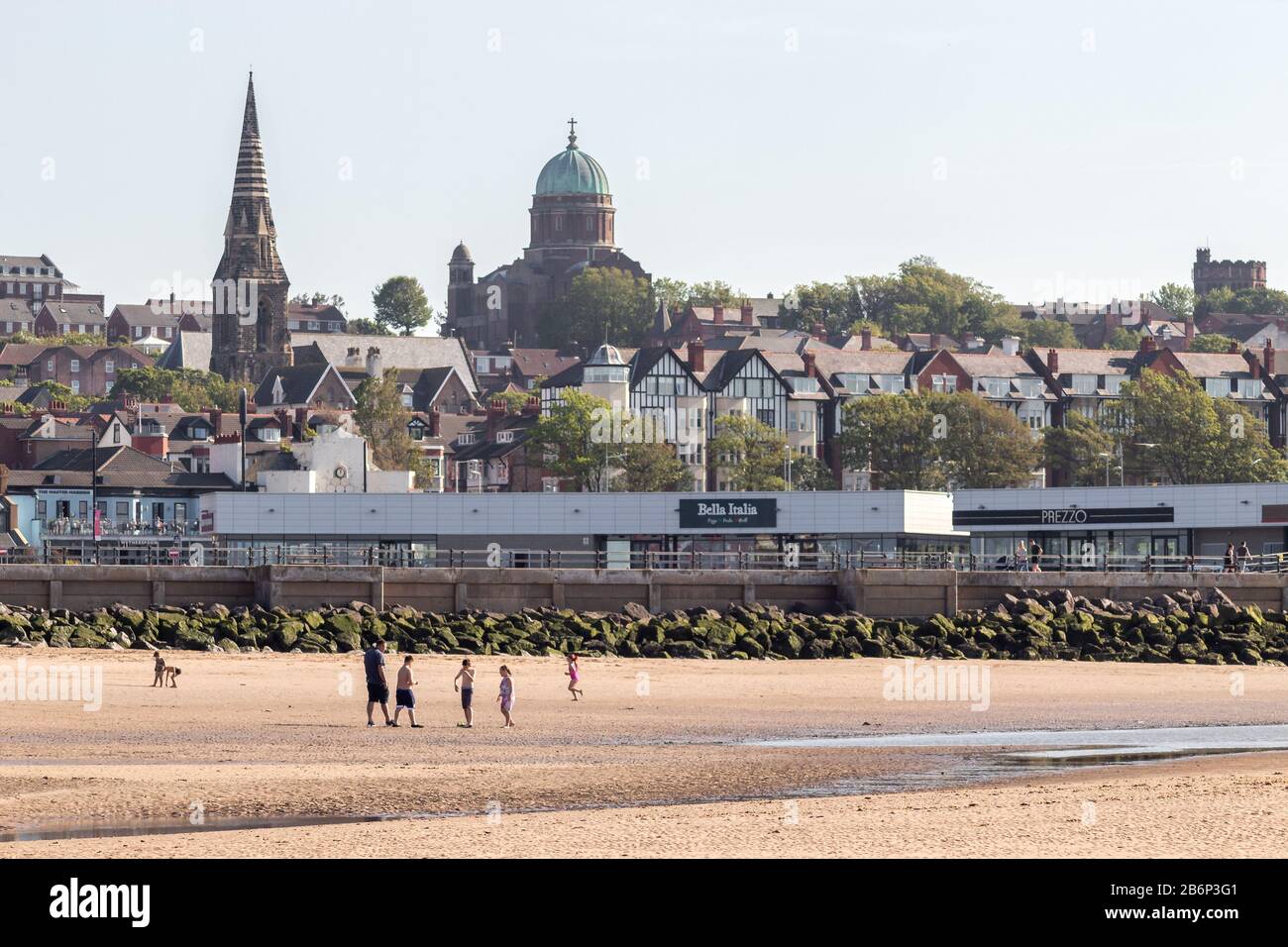 Nouvelle plage de Brighton et front de mer, Wallasey. Banque D'Images