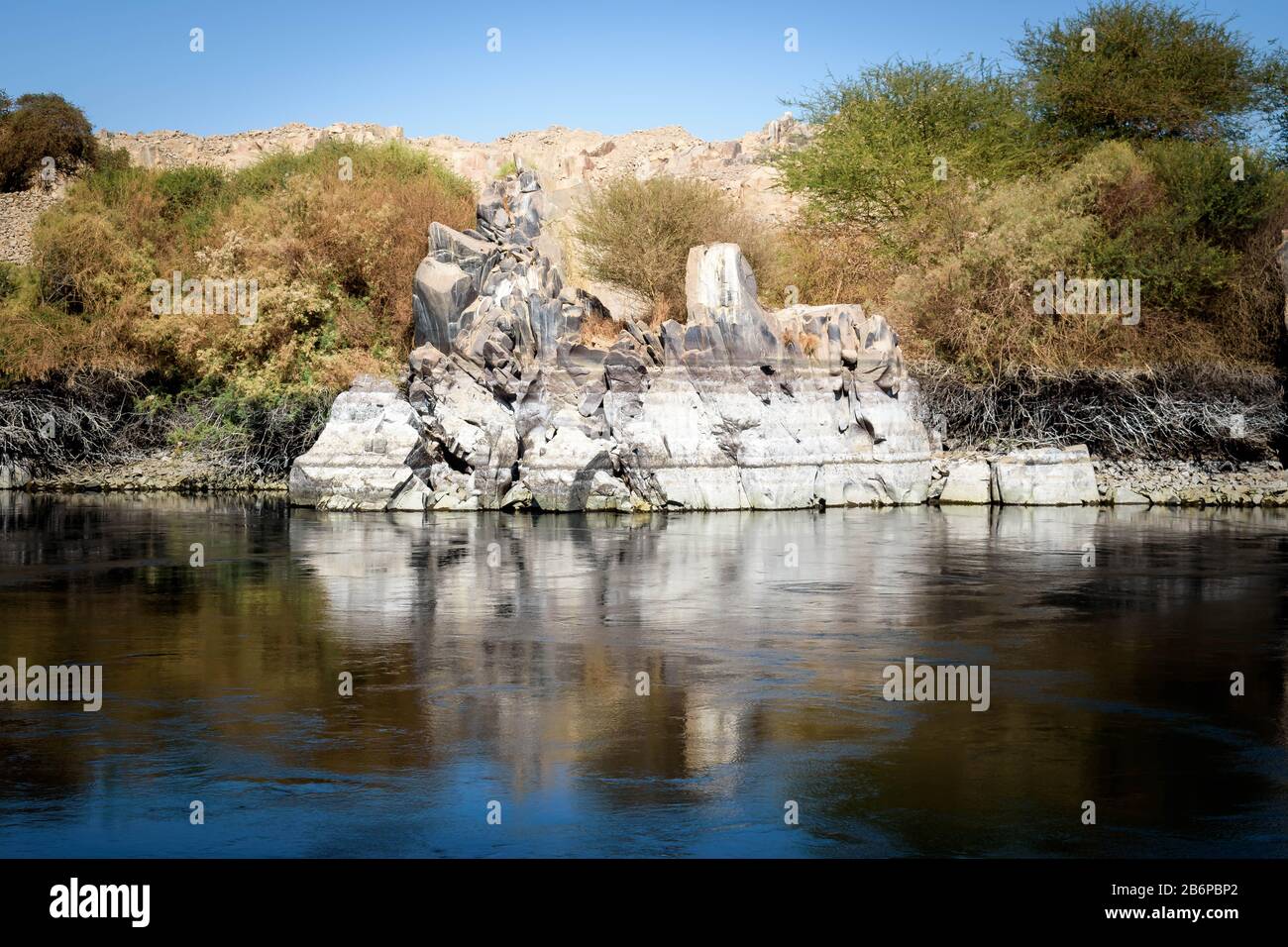 Assouan, Egypte, Paysage du Nil Banque D'Images