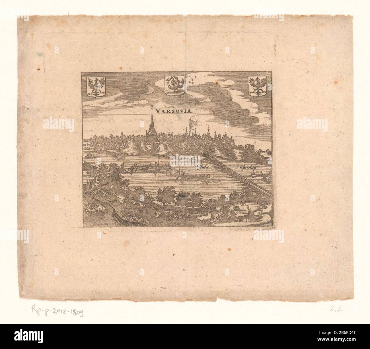 Gezicht op Warschau Varsovia (objet op de titel) View WarschauVarsovia (objet de titre) Type d'objet: Photo Numéro d'article: RP-P-2018-1809 Inscriptions / marques: Marque du collectionneur, verso, estampillé: Lugt 2228 Fabricant: Printmaker: Anonyme Date: 1650 - 1749 matériau: Technique du papier: Dimensions du gravure: Bord: 137 mm × L: 159 mm Cartes des villes où Varsovie Banque D'Images