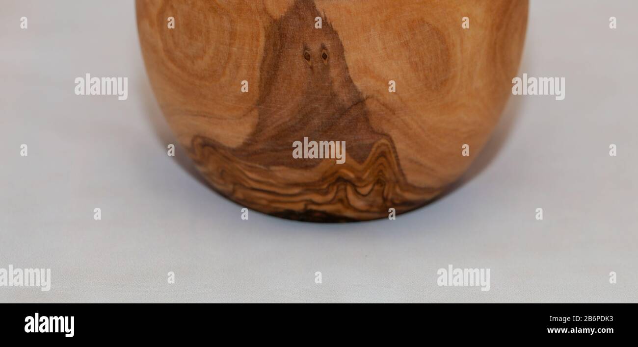 Pomme Décorative En Bois Tournée à La Main - Jaune - Objet Artisanal