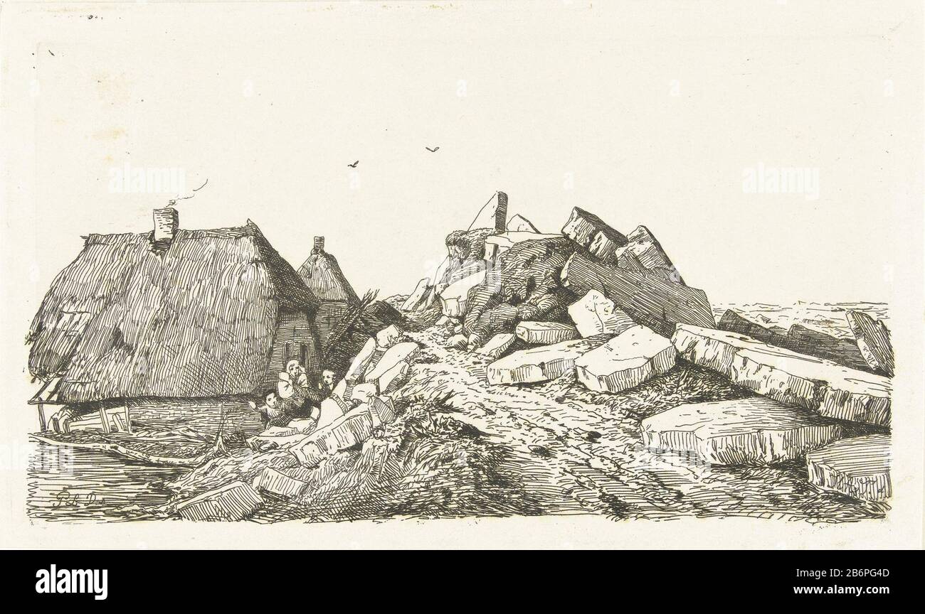 Gezicht op de Dreumelse dijk met kruiend ijs vue de la digue de Dreumelse dérivant ijs Type d'objet : photo Numéro d'article: RP-P-BI 7185Catalogusreferentie: Hippert & Linnig 2Remarque: 1 (4), 4 états à RijksmuseFMH 7225-8 Inscriptions / marques: Collecteur, vermaker's, fabricant: 2228 imprimé: Pierre Louis Dubourcq (indiqué sur l'objet) au dessin de: Hendrik Albert van Trigt Lieu de fabrication: Les Pays-Bas Date: 1855 Caractéristiques physiques: Mobil lets matériau: Technique du papier: Mobil lets dimensions: Bord de la plaque: H 125 mm × W 273 mmToelielicktingGemaakt pour: L'eau erro Banque D'Images