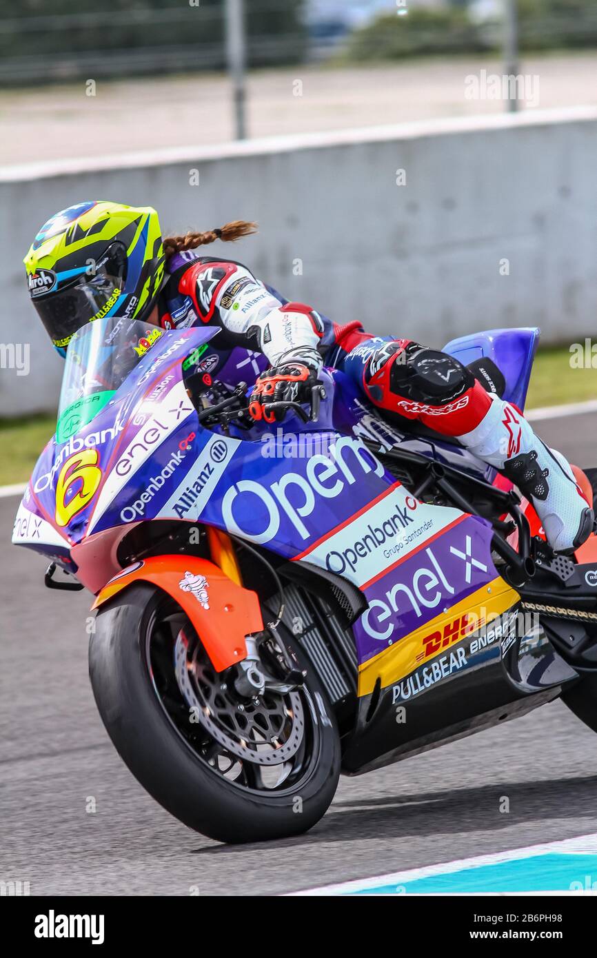 6 Maria HERRERA, essais d'hiver moto E, Jerez 11 mars, Espagne Banque D'Images