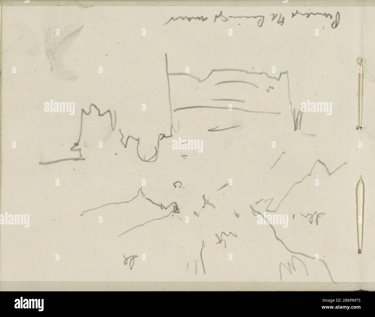 Gezicht op de Prinsengracht te Amsterdam, ter hoogte van de Lauriergracht vue du Prinsengracht à Amsterdam, à la propriété Lauriergracht Type: Carnet d'esquisses Numéro d'article: RP-T-1924-50-57 Inscriptions / marques: Note couleur, annotation manuscrite, 'Prinsengr b / d Laurier [.. .] 'Descriptio: Page 57 d'un croquis avec 32 bladen. Fabricant : artiste George Hendrik Breitner lieu de fabrication: Amsterdam Date: C.A10 - 1912 Caractéristiques physiques: Crayon sujet: Canaux, eau (en ville) architecture civique; édifices; habitations Banque D'Images