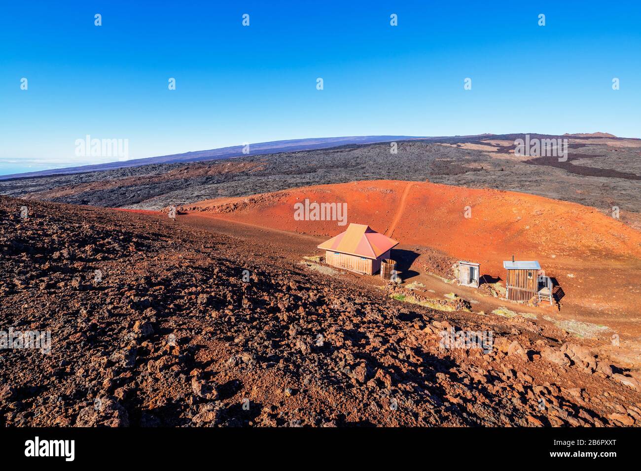 États-Unis, Hawaï, Big Island, parc national des volcans d'Hawaï, site De L'Unesco, Mauna Loa, paysage volcanique Banque D'Images