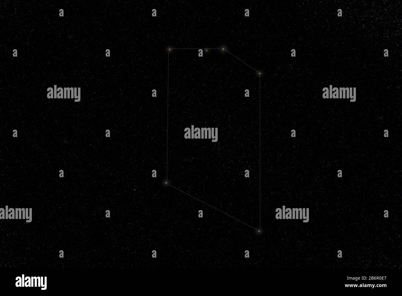 Constellation du microscope dans l'espace. Étoiles de constellation de ...
