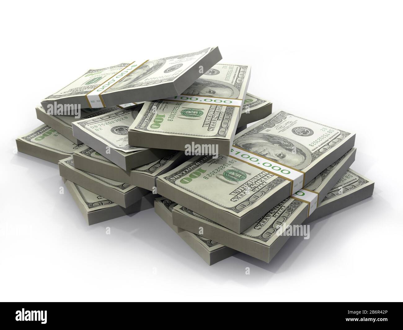 Wads 100 dollars bills Banque de photographies et d’images à haute ...