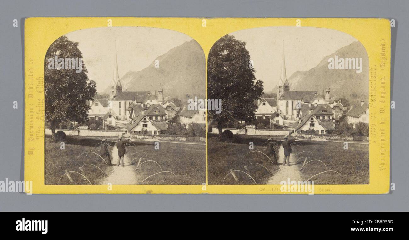 Vue sur une église Stansl'église les Stans, Suisse. (Titre objet) Type de propriété: Photo stéréo Numéro d'article: RP-F F08189 Inscriptions / marques: Numéro, recto, imprimé: '320.'opschrift, recto, imprimé:' Vues de la Suisse, photographié par W. England. (Inscrit) Sous le patronage spécial du Alpine Club.' Fabricant : Photographe: William England (propriété cotée) Lieu de fabrication: Stan Date: CA. 1850 - ca. 1880 Caractéristiques physiques: Matériaux d'impression de l'albumen: Papier carton technique: Albumen dimensions d'impression: Milieu secondaire: H 85 mm × W 170 mm Sujet: Église (extérieur) Où: S Banque D'Images