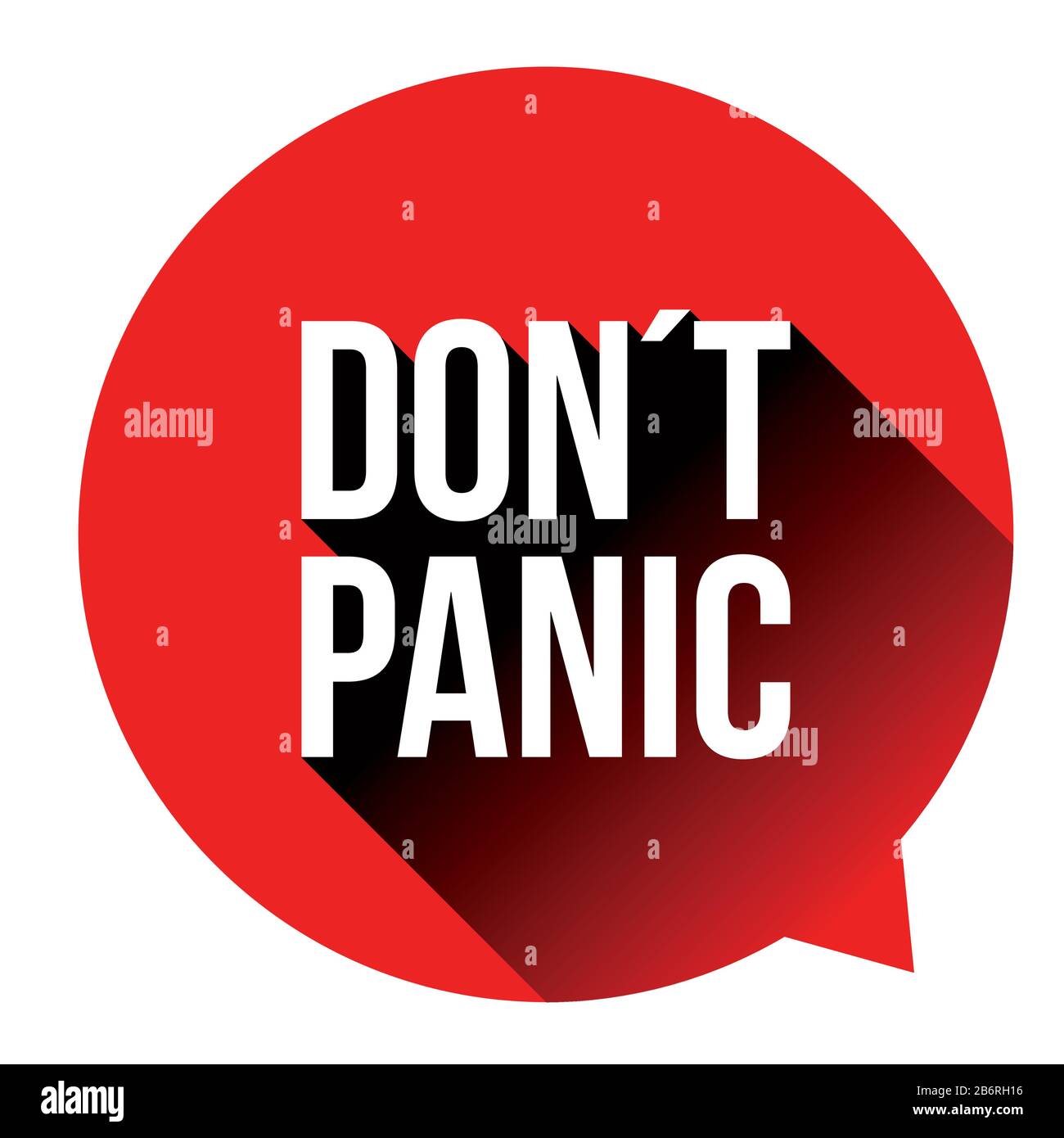 Ne faites pas de bulle de discours d'alerte panique Illustration de Vecteur