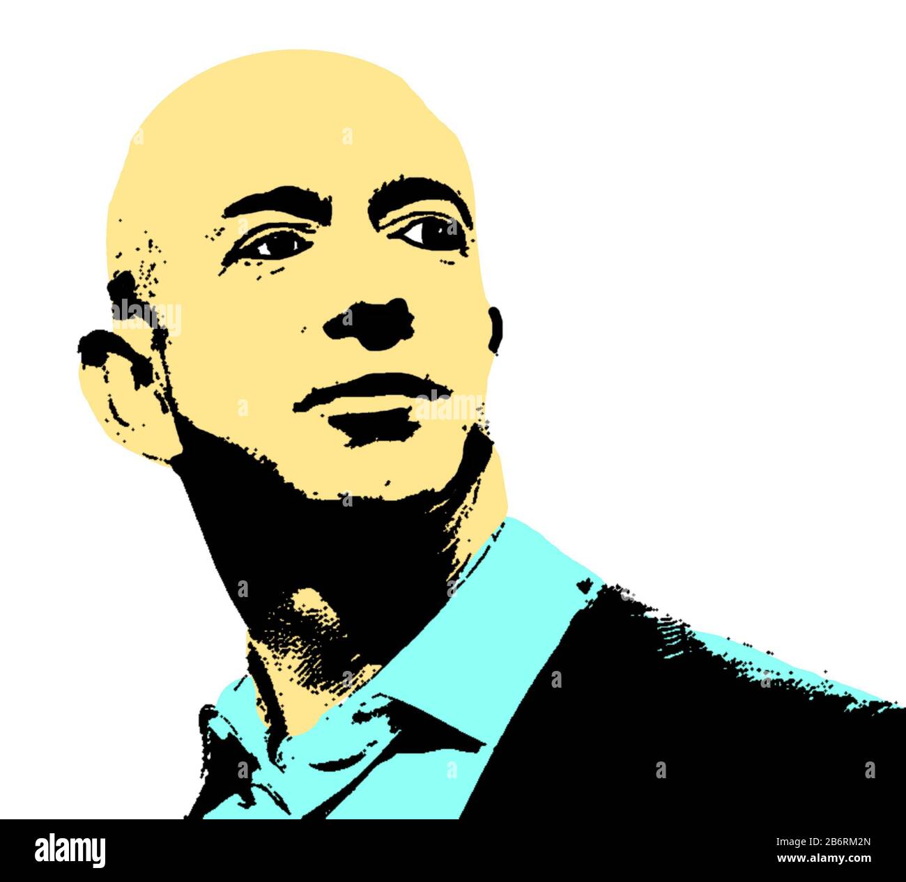 Illustration éditoriale du PDG d'Amazon Jeff Bezos Banque D'Images