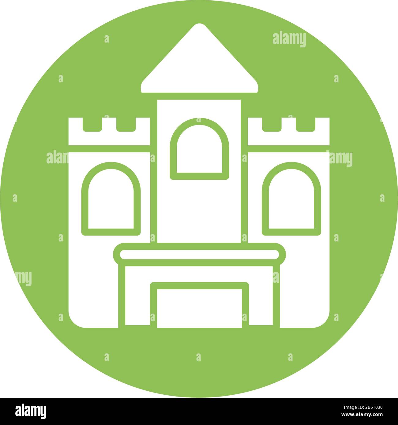 château médiéval , style silhouette icône illustration vectorielle Illustration de Vecteur