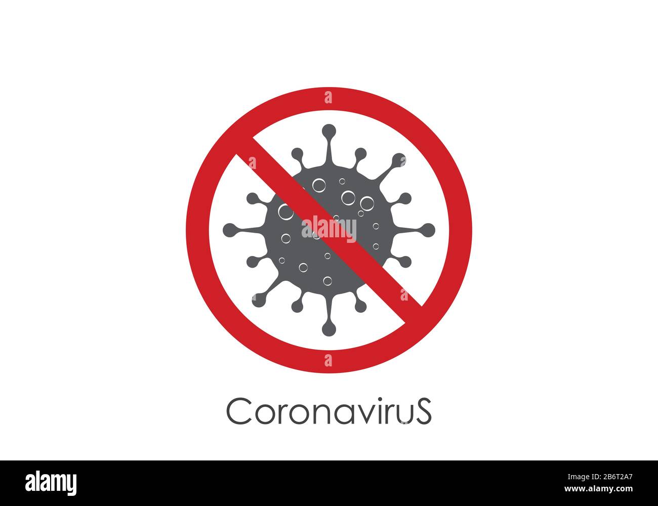 Coronavirus (Covid-19). Symbole de la lutte contre le coronovirus. Arrêter le signe du virus. Illustration vectorielle plate de l'emblème d'infection à Coronovirus. Illustration de Vecteur