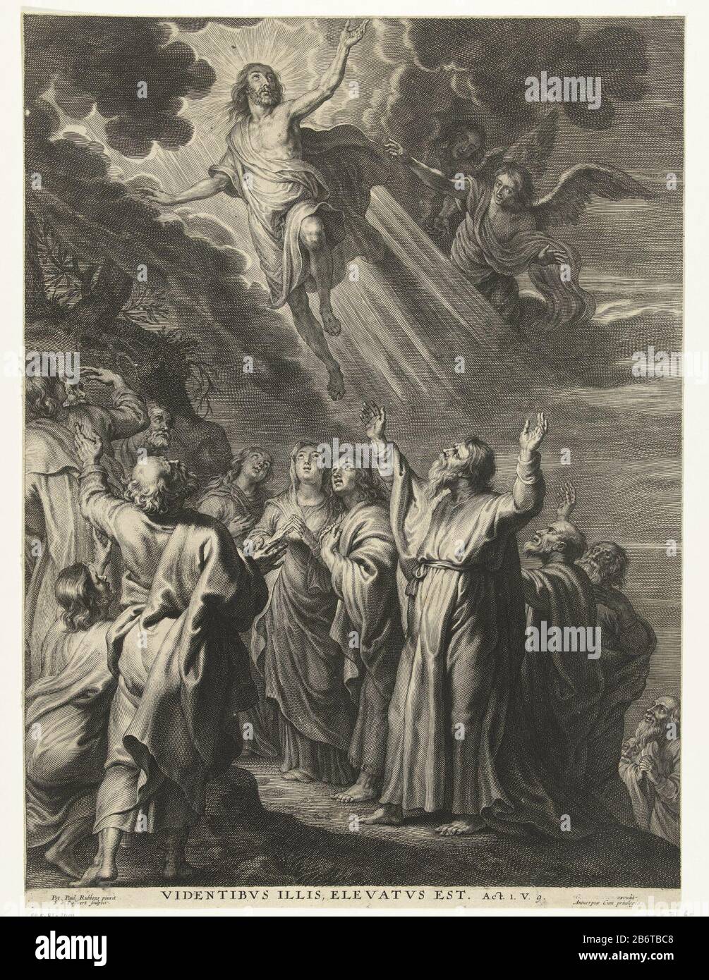 Hemelvaart van Christus Ascension du Christ en présence de Marie et Jean et des apôtres. Sous citation d'actes 1, verset 9. Fabricant : Printmaker: Schelte Adamsz. Bolswert (bâtiment classé), conçu par Peter Paul Rubens (bâtiment classé) Editeur: Anonyme (propriété classée) Lieu de fabrication: Anvers Date: 1596 - 1659 Caractéristiques physiques: Matériel automobile: Technique du papier: Engraa (processus d'impression) Dimensions: Feuille: H 456 mm × W 336 mToelichtPrent à peindre par Peter Paul Rubens. Sujet: Christ monte dans le ciel; apôtres (et Marie) en dessous Banque D'Images