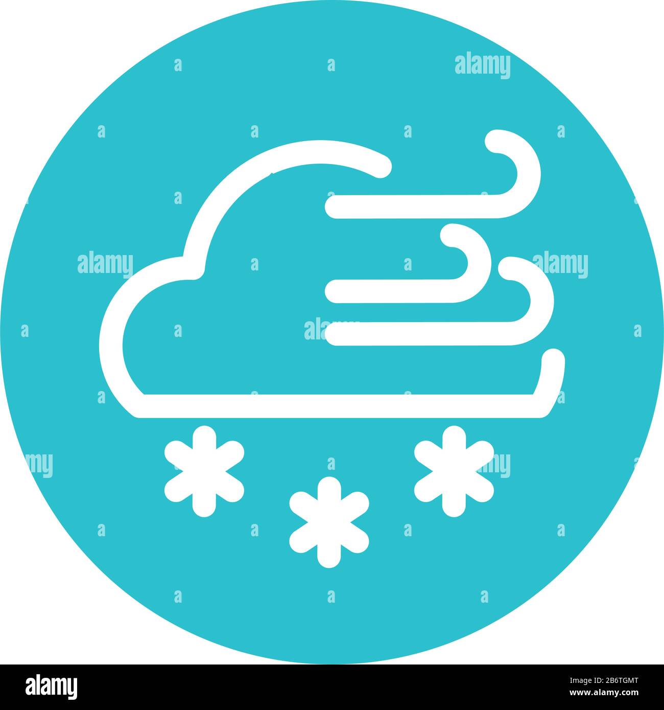 nuages avec vent et neige, bloc et plat icône vecteur illustration design Illustration de Vecteur