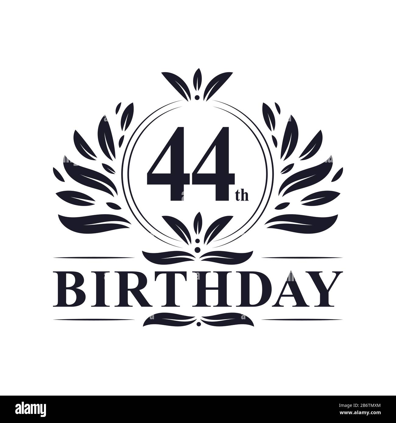 Logo Anniversaire 44 Ans Design D Anniversaire De Luxe 44 Ans Image Vectorielle Stock Alamy