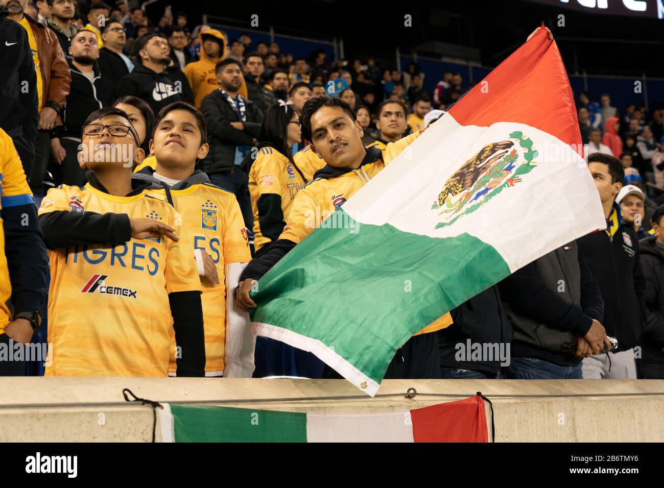 Harrison, NJ - Marc h11, 2020: Fans de Tigres UANL assister À La réunion de la Concacaf Champions League contre NYCFC à Red Bull Arena, Tigres a gagné 1 - 0 Banque D'Images