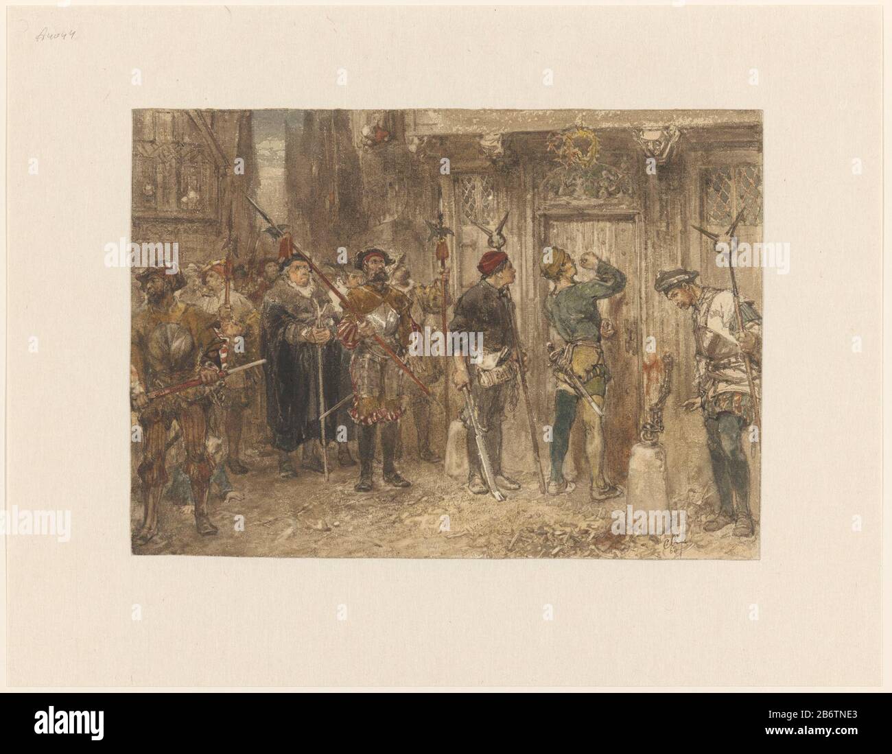 Het verdachte huis Suspect House type d'objet: Dessin aquarelle Numéro d'article: RP-T-1898-A 4044 Inscriptions / marques: Inscription: 'La maison suspecte' Fabricant : dessinateur Charles Rochussen Date: 1868 Caractéristiques physiques: Couleur du pinceau: Technique de l'aquarelle du papier: Dimensions du pinceau: H 255 mm × W 358 mm Objet: Enquête criminelle sur la rue et juridique Banque D'Images