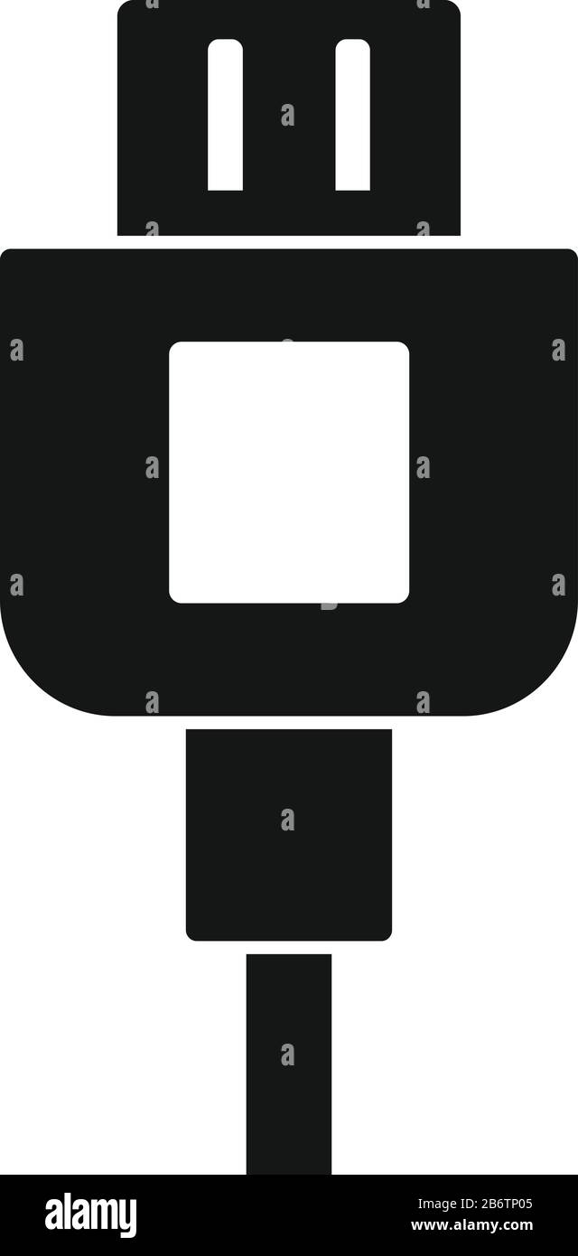 Icône de câble téléphonique cassée. Illustration simple de l'icône de vecteur de câble téléphonique cassée pour la conception de Web isolée sur fond blanc Illustration de Vecteur