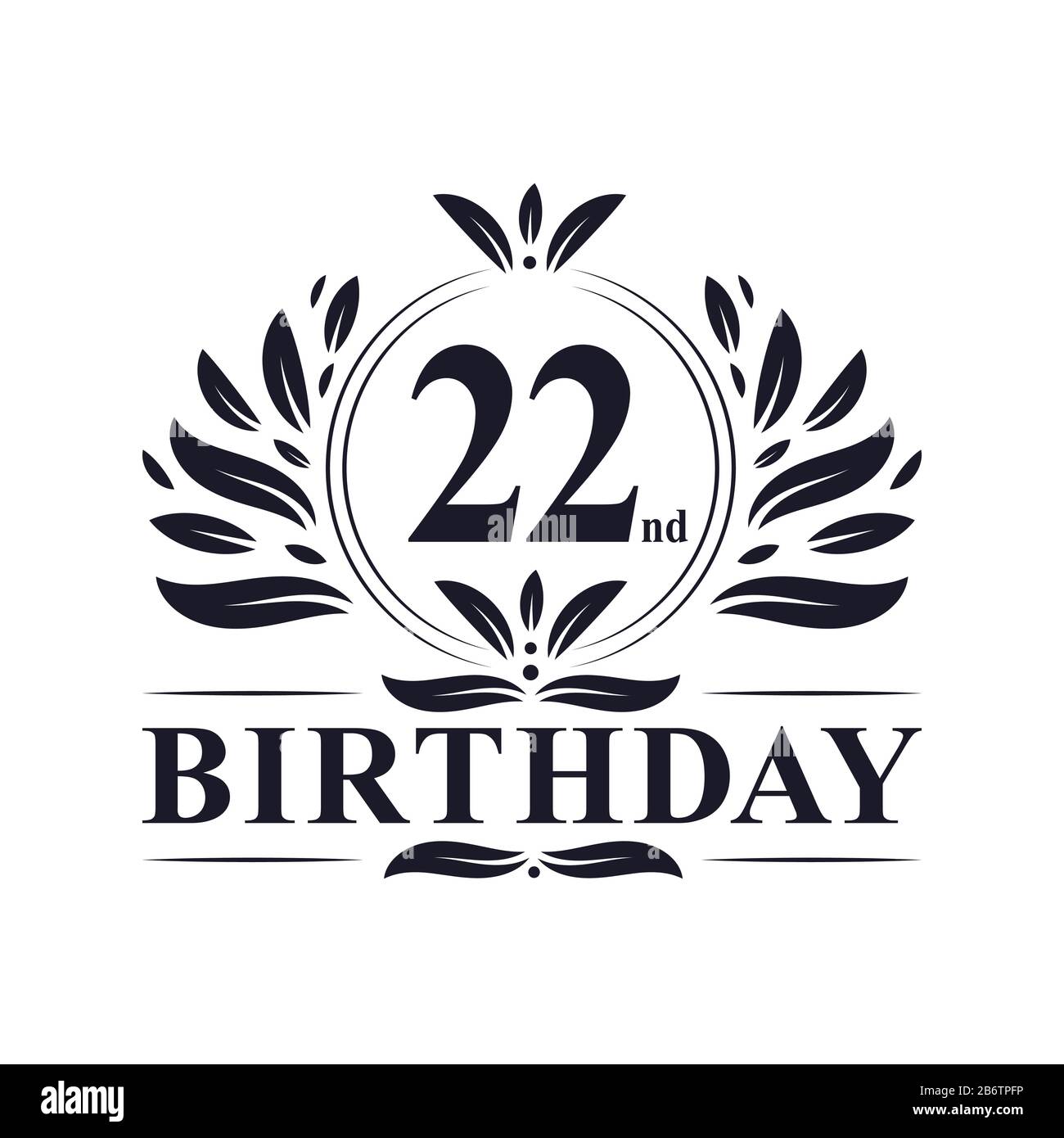 22 anniversaire Banque d'images vectorielles - Alamy