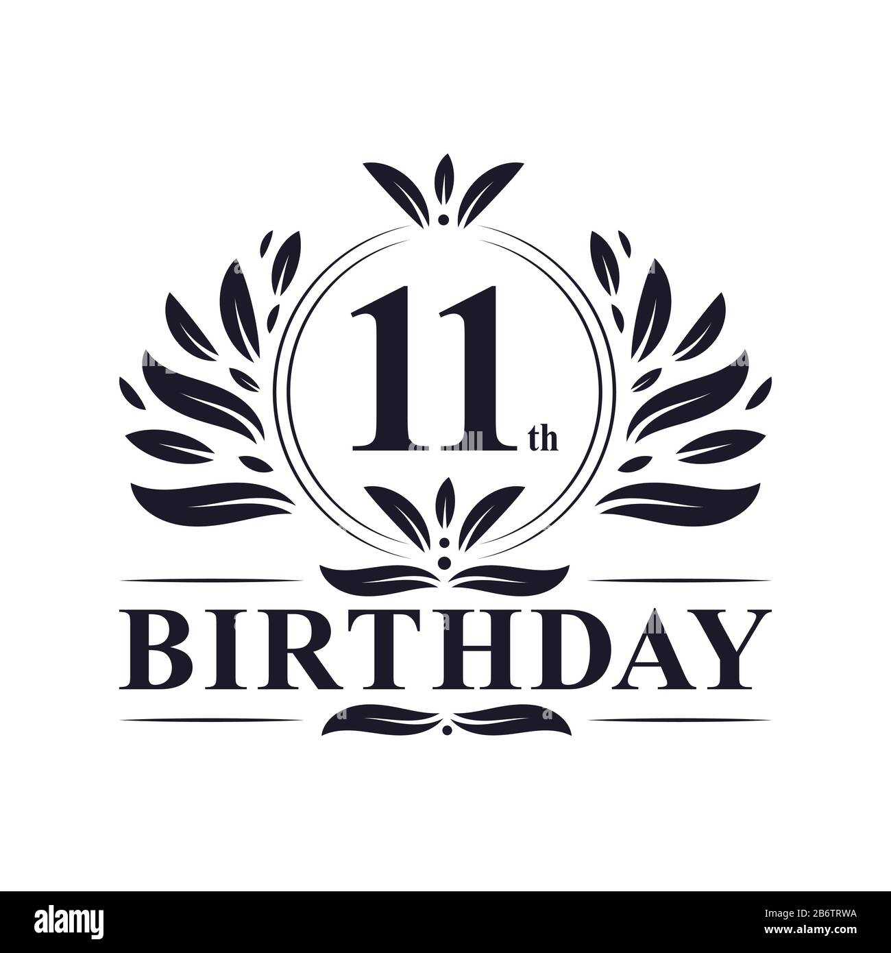 11 Ans Logo Anniversaire Luxe 11eme Anniversaire Design Celebration Image Vectorielle Stock Alamy