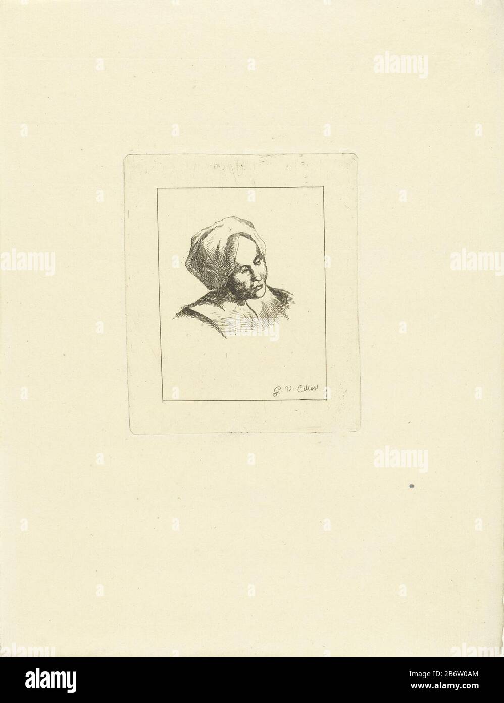 Hoofdstue van een vrouw met hoofddoek Head Study of a woman with Headfoulard type d'objet: Photo Numéro d'article: RP-P-1917-398 Inscriptions / marques: Marque du collectionneur, verso, estampillée: Lugt 2233 Fabricant: Printmaker: G. van Citters (propriété cotée) Lieu de fabrication: Pays-Bas Dating: CA. 1750 - env. 1800 Caractéristiques physiques: Matériau de gravure: Technique du papier: Dimensions de gravure: Bord de la plaque: H 123 mm × W 100 mm Objet: Couronne Banque D'Images