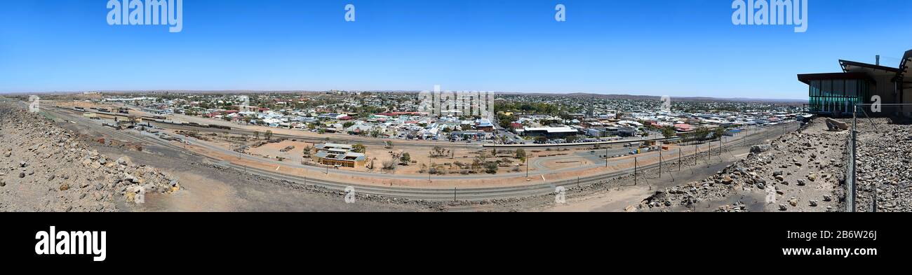 Vue panoramique sur Broken Hill depuis le belvédère de la ligne de Lode, Nouvelle-Galles du Sud, Nouvelle-Galles du Sud, Nouvelle-Galles du Sud, Australie Banque D'Images
