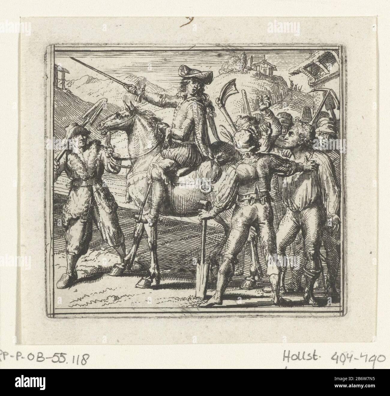 Illustration voor de Decamerone van Boccaccio Illustration pour le Decameron de Boccaccio, histoire LXXXIV. François des Fortarigues assis sur le cheval de François des Anjoliers, dans son maillot à l'état suivant entouré de mannen. Fabricant : printmaker: Romeyn de Hooghe à son propre design: Romeyn de Hooghe (attribuée à) Lieu de fabrication: Pays-Bas Date: 1697 Caractéristiques physiques: Matière de gravure: Technique du papier: Dimensions de gravure: Bord de la plaque: H 73 mm × b 80 pour mmTohtelicingillustratie: Contes et nouvelles le Bocace Florentin. Bibliothèque de traduction, 2 pièces, Amsterdam, George Gallet, 1697. Sous-Séque Banque D'Images