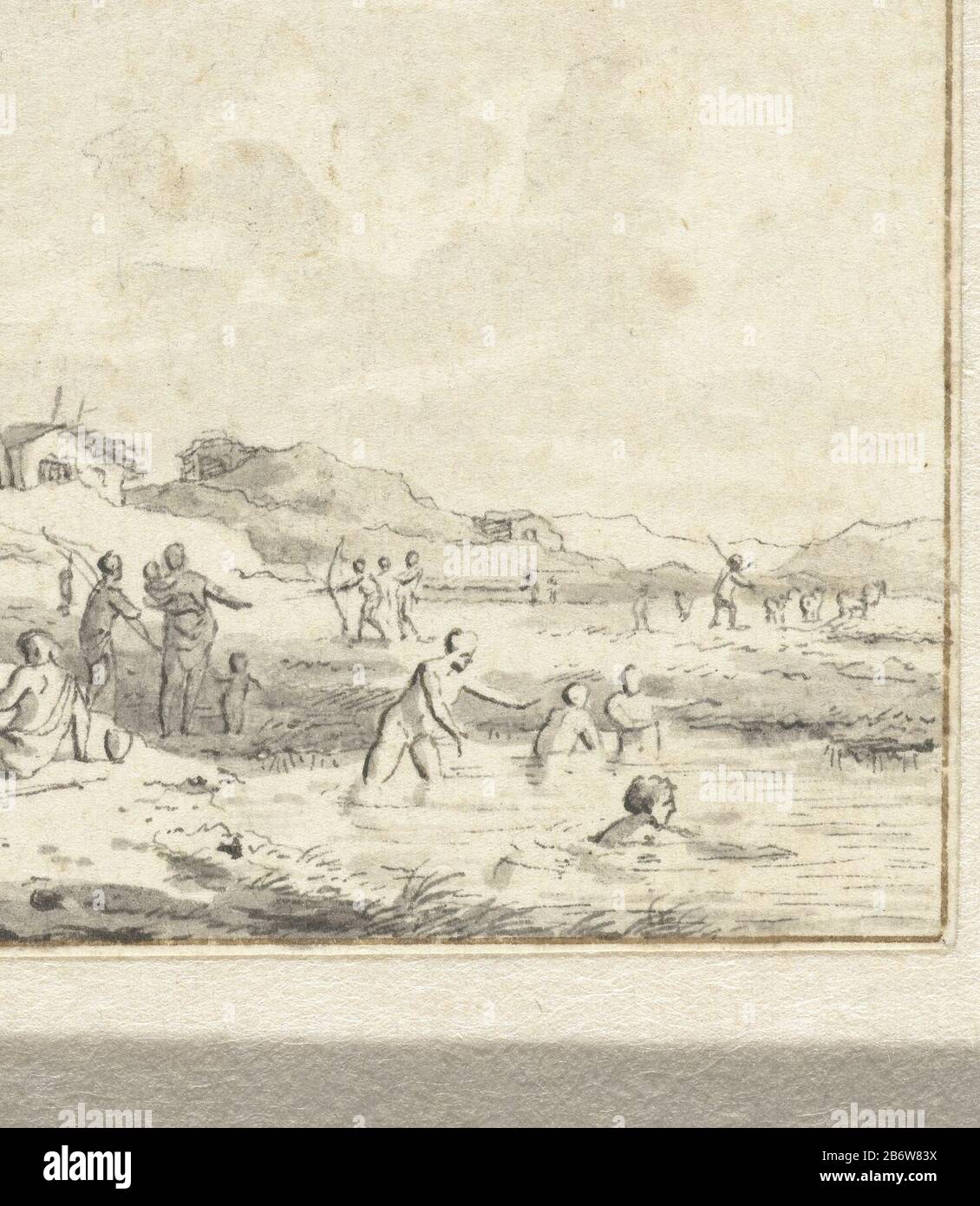 In de vroegste tyden der Batavieren In the most Tyden of Batavians Property Type: Dessin design Numéro d'article: RP-T 00-1683Catalogusorreferentie: FMH 15-Ab / 2 Fabricant : artiste: Cartooniste anonyme Jacques Kuyper (attribution rejetée) Lieu de fabrication: Pays-Bas Date: CA. 1789 - ca. 1810 Caractéristiques physiques: Stylo ou pinceau en gris: Encre de papier technique: Stylo / pinceau dimensions: H 65 mm × b 55 mm Sujet: Éteint, 'historique' peuples (avec LE NOM) période romaine aux Pays-Bas Banque D'Images