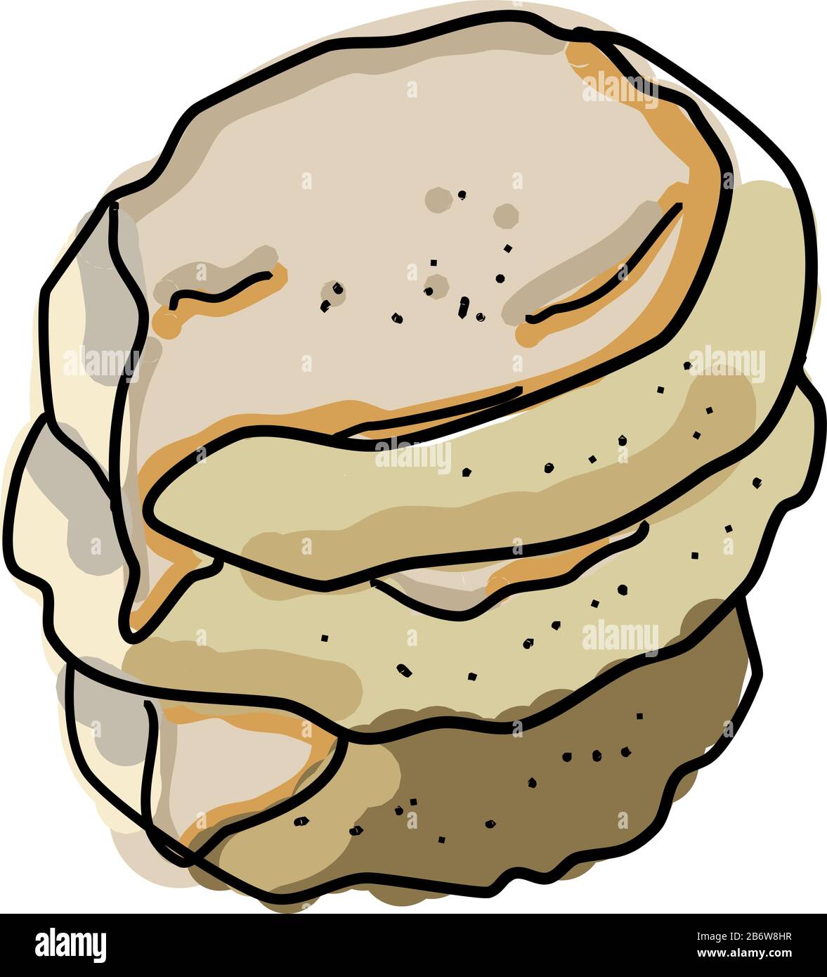 Cookie Cinnamon mapple, illustration, vecteur sur fond blanc. Illustration de Vecteur