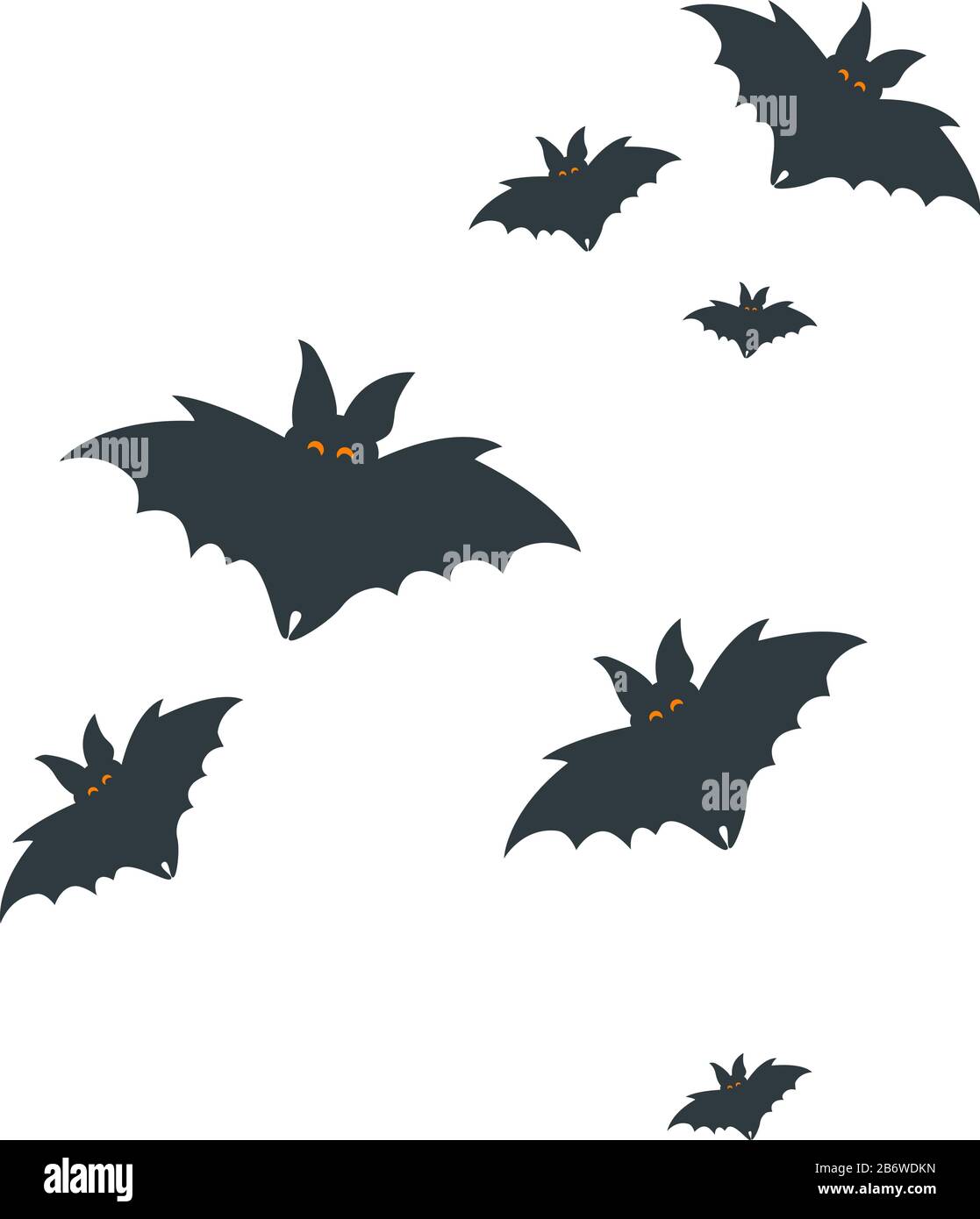 Halloween chauves-souris, illustration, vecteur sur fond blanc. Illustration de Vecteur