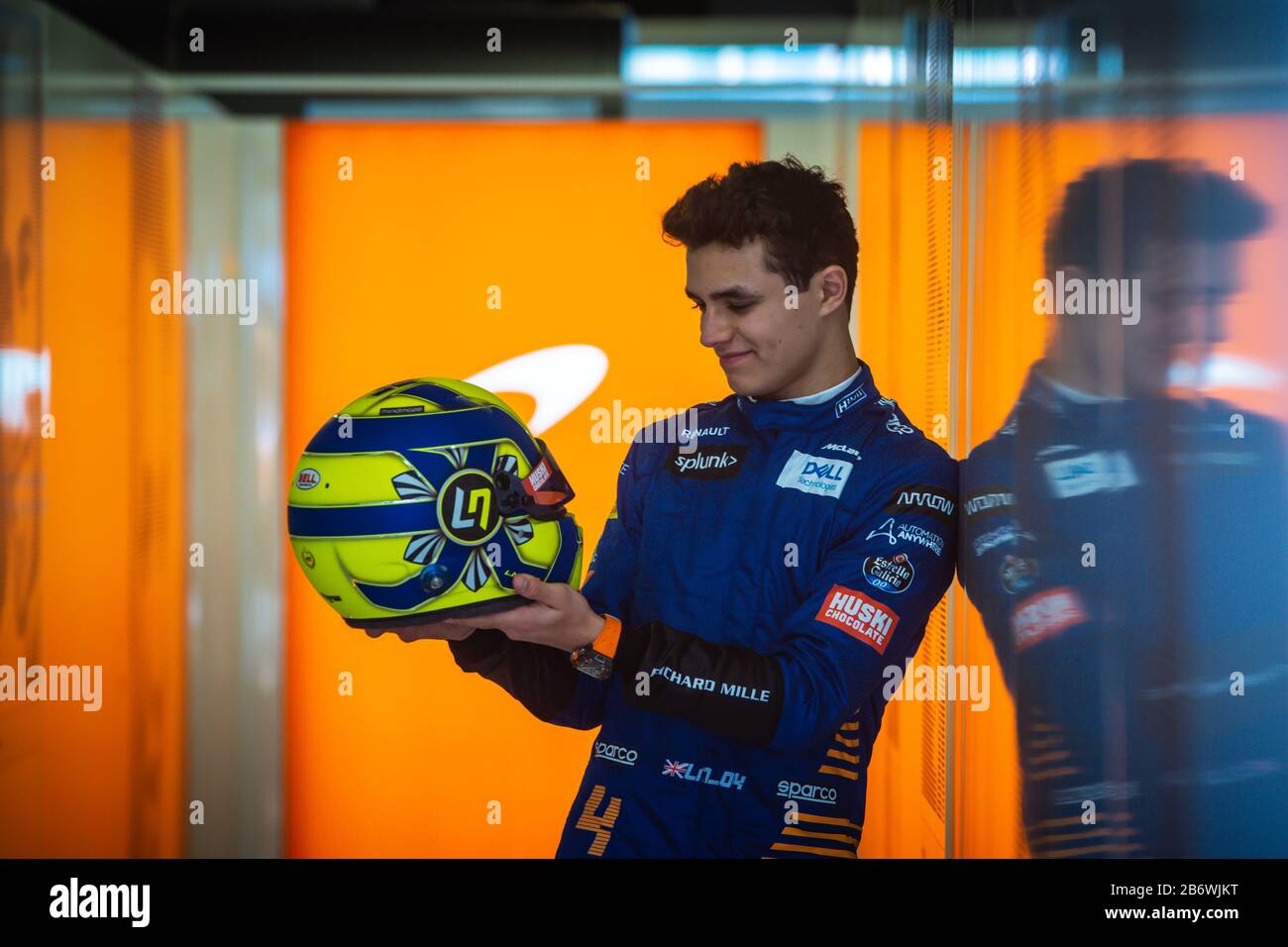 Melbourne, Australie. 12 mars 2020. Lando Norris de l'équipe McLaren F1 avant le Grand Prix australien de Formule 1 2020 crédit: Chris Putnam/ZUMA Wire/Alay Live News Banque D'Images