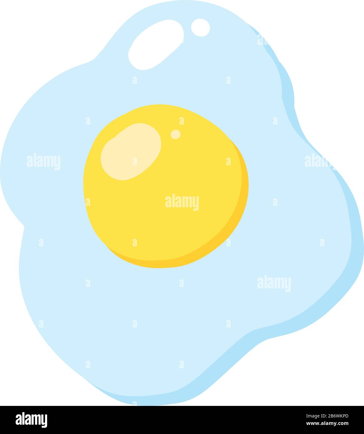 Oeuf plat, illustration, vecteur sur fond blanc. Illustration de Vecteur