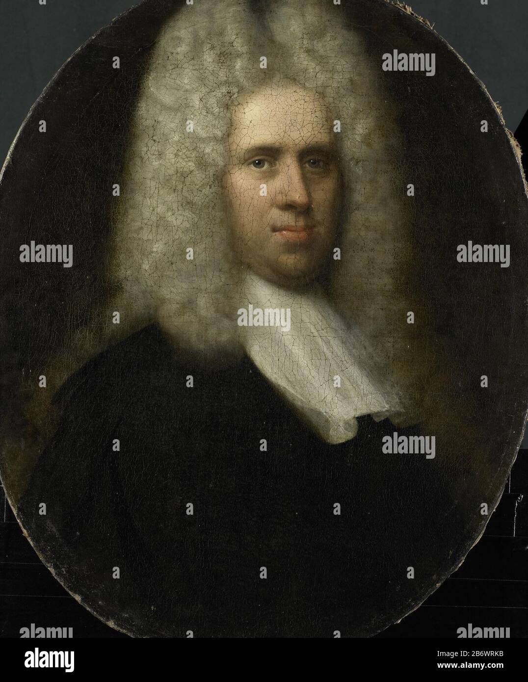 Johan Arnold Zoutman (1676-1745) Advocaat, echtgenoot van Anna Margaretha van Petcum, SK-A-2803 Portrait de Johan Arnold Zoutman (1676-1745), avocat, mari d'Anna Margaretha de Petcum. Buste dans ovale pour rechts. Fabricant : peintre: Fabrication anonyme: Pays du Nord Pays-Bas Date: CA. 1725 Caractéristiques physiques: Huile sur toile: Huile toile Dimensions: Support: H 72 cm. (Ovale) b × 59,5 cm. D × 4 cm. (Y compris la protection arrière.) Dimensions externes : H 80,6 cm. (Avec Cadre de transport) × L 68,1 cm. (Avec Cadre de transport) d × 9,8 cm. (Châssis de transport compris.) Banque D'Images