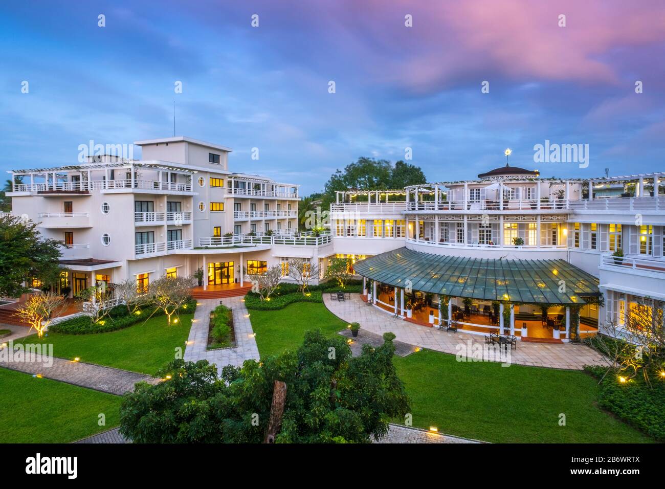 L'Asie du Sud-est, le Vietnam, L'hôtel Azerai la Residence à Hue - une ville historique et un site du patrimoine mondial Banque D'Images