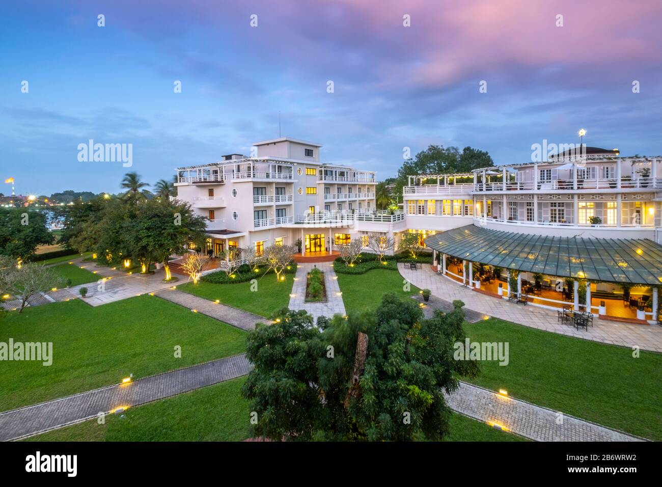 L'Asie du Sud-est, le Vietnam, L'hôtel Azerai la Residence à Hue - une ville historique et un site du patrimoine mondial Banque D'Images