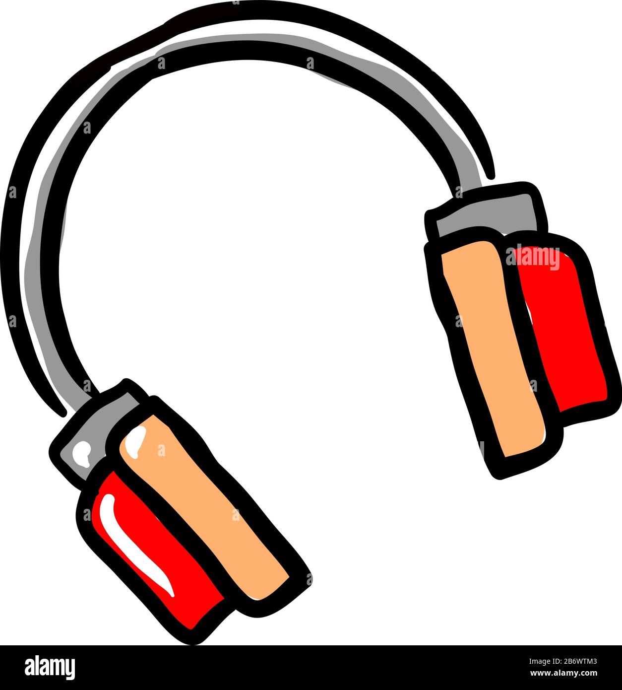 Dessin d'un casque, illustration, vecteur sur fond blanc. Illustration de Vecteur