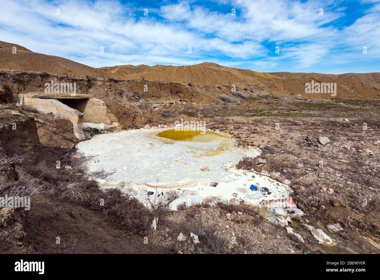 Pollution de l'environnement par les déchets ménagers Banque D'Images