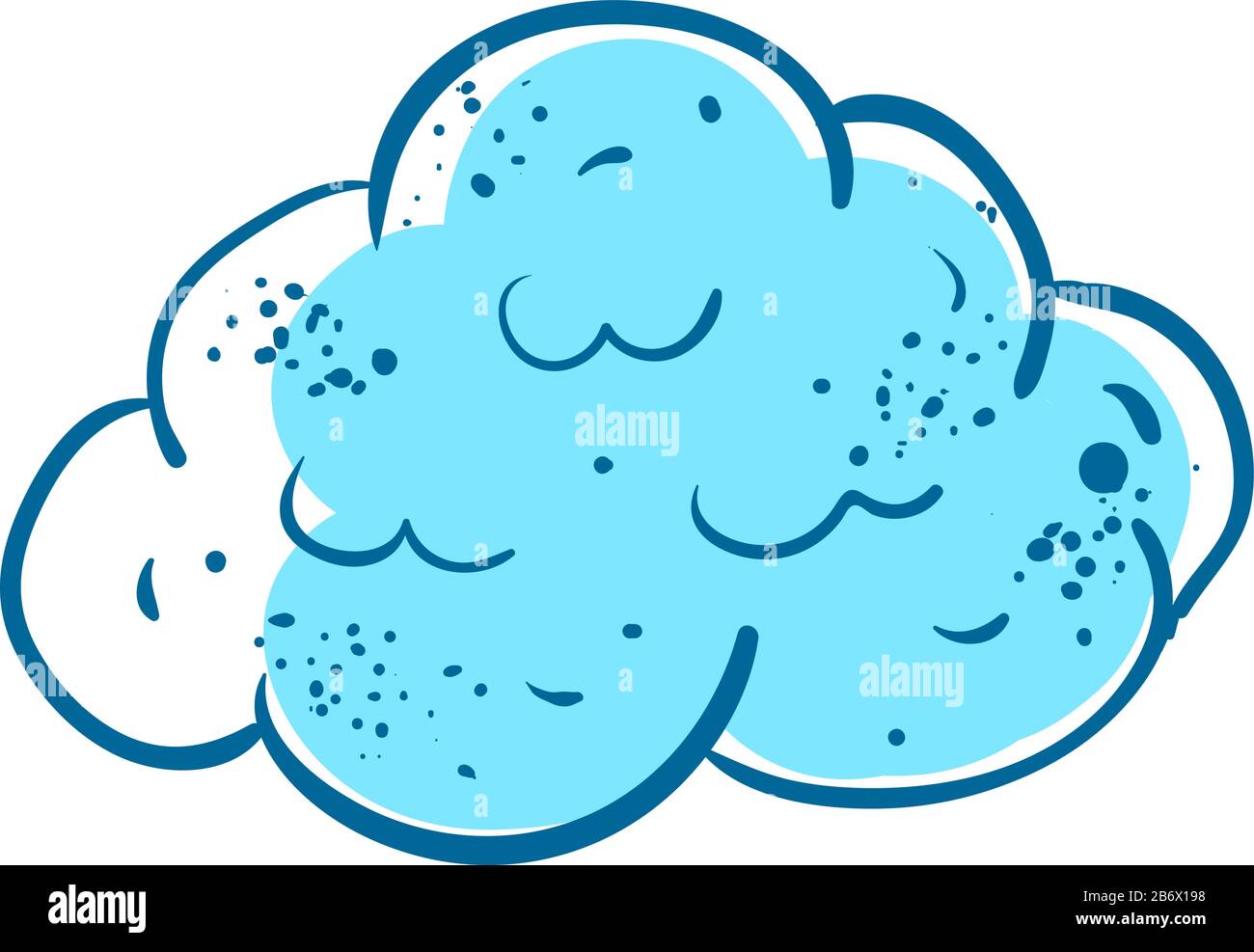 Dessin dans le nuage, illustration, vecteur sur fond blanc. Illustration de Vecteur