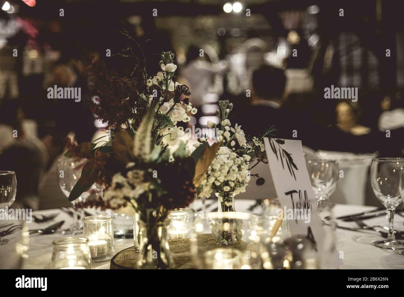 détails de la table de décoration pour mariage Banque D'Images