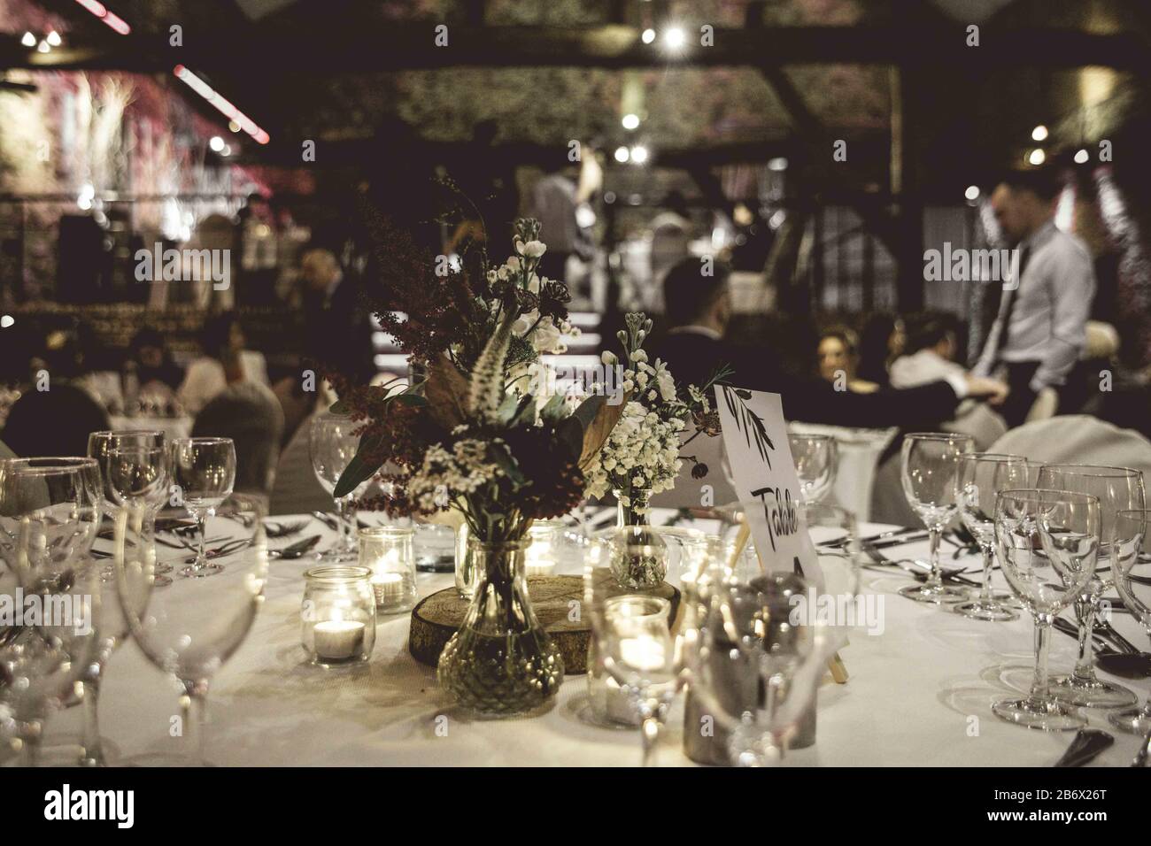 idée de la décoration pour la table de mariage Banque D'Images