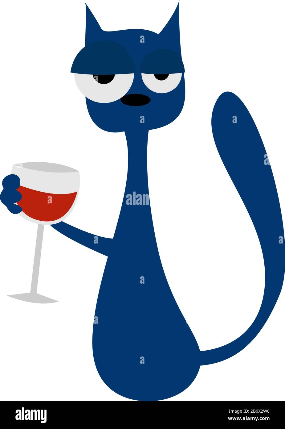 Chat Ivre Illustration Vecteur Sur Fond Blanc Image Vectorielle Stock Alamy