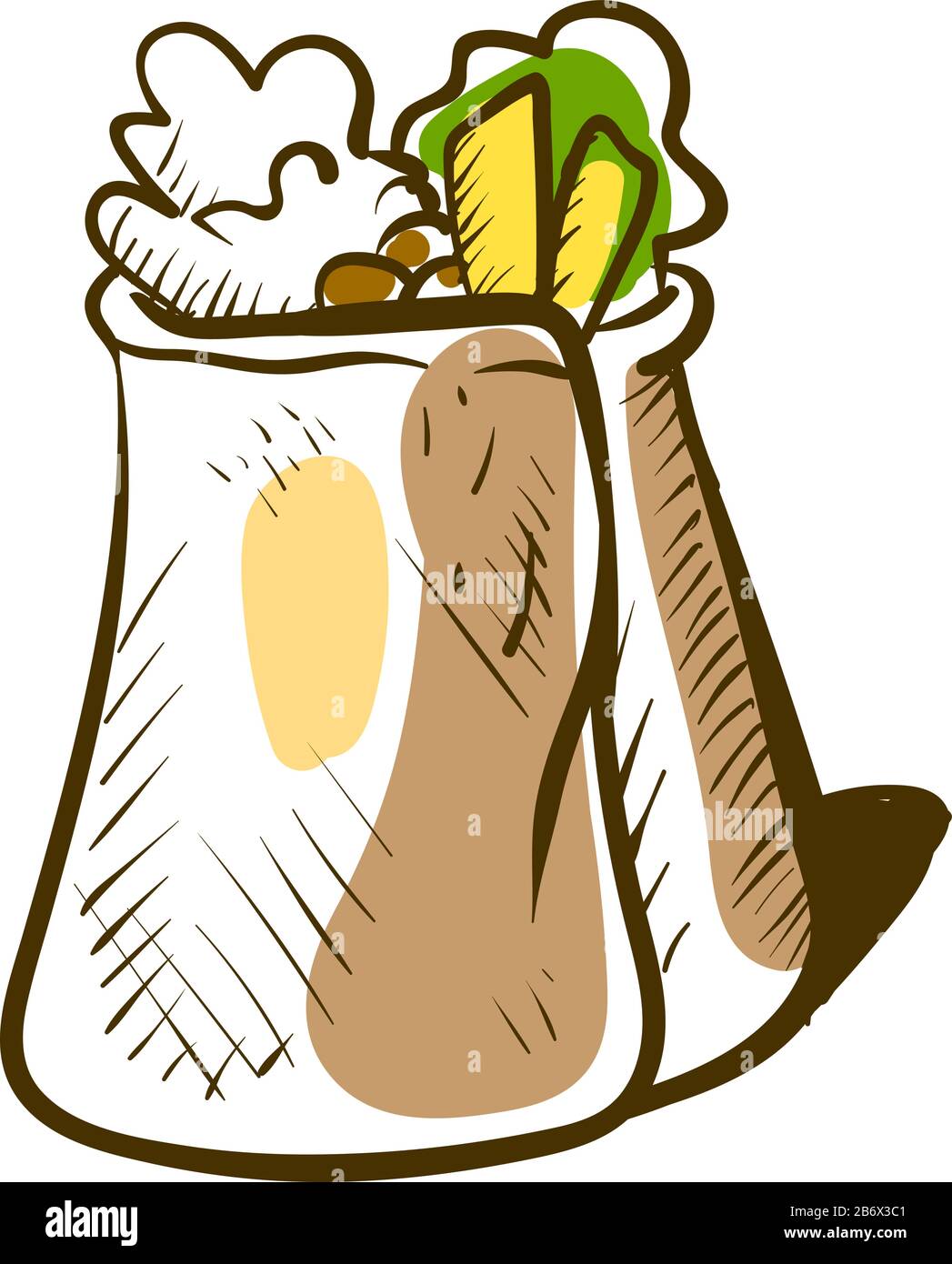 Dessin Shauma, illustration, vecteur sur fond blanc. Illustration de Vecteur