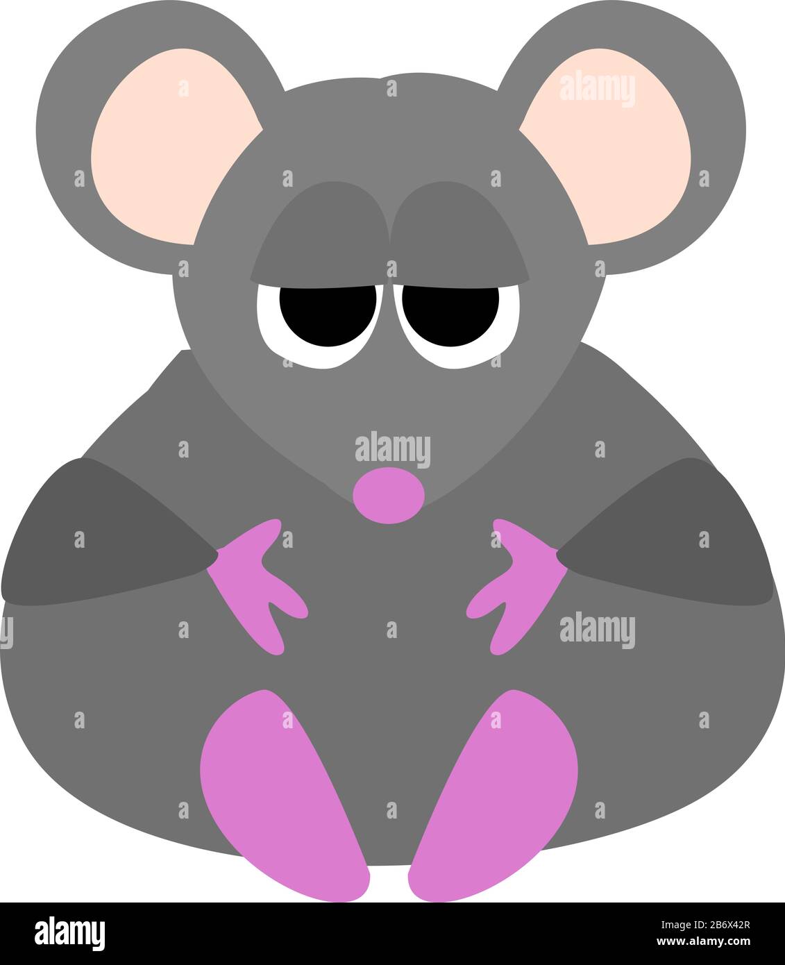 Souris Fat, illustration, vecteur sur fond blanc. Illustration de Vecteur