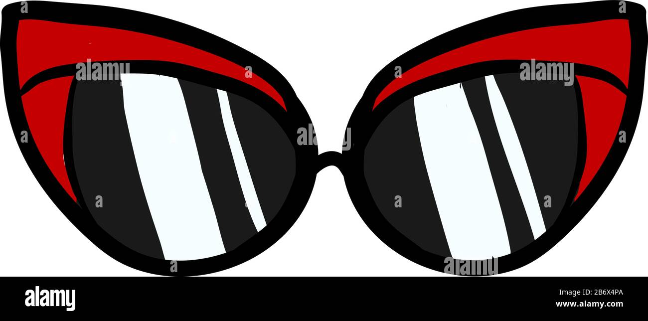 Lunettes de soleil folles, illustration, vecteur sur fond blanc. Illustration de Vecteur