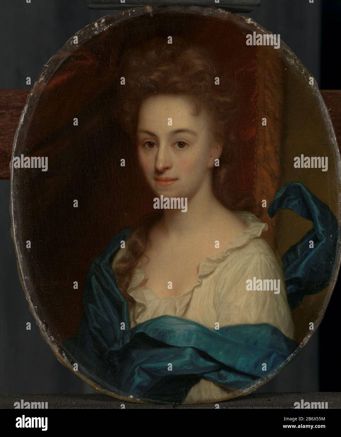 Josina Clara van Citters (1671-1753) Dochter van Josina Parduyn, SK-A-899 Portrait de Josina Clara Citters (1671-1753), fille Josina Parduyn. Buste, gauche, dans ovaal. Fabricant : Painter: Godfrey Schalcken Dating: 1699 - 1706 Caractéristiques physiques: Huile sur toile matériau: Toile d'huile Dimensions: Support: H 30 cm. B × 25 cm. Dimensions externes : 5,5 cm d. (Avec support SK-L-4629.) Banque D'Images